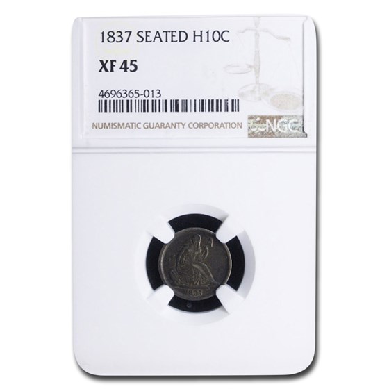1837 Liberty Seated Half Dime XF-45 NGC 1837 Liberty Seated Half Dime XF-45 NGC